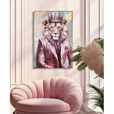 OBRAZ NA PŁÓTNIE KING -A- W RAMIE 82X4,5X122 cm